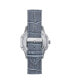 ფოტო #3 პროდუქტის Men Solstice Automatic Semi-Skeleton Leather Strap Watch - Gray/Blue