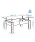 Фото #3 товара Modern Clear Glass Coffee Table for Living Room