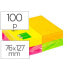 Фото #5 товара Q-CONNECT Removable sticky note pad 127x76 mm with 100 fluorescent sheets pack of 12 assorted in 4 colors
