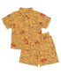 ფოტო #1 პროდუქტის Baby Boys Winnie the Pooh Cotton Gauze Hawaiian Button Down Shirt and Shorts Outfit Set Newborn to (Newborn - 5T)