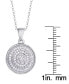 ფოტო #4 პროდუქტის Diamond 1/4 ct. t.w. Circle Pendant Necklace in Sterling Silver