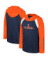 ფოტო #1 პროდუქტის Big Boys Navy Illinois Fighting Illini Eddie Multi-Hit Raglan Long Sleeve Hoodie T-shirt