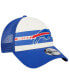 Фото #4 товара Men's Cream, Royal Buffalo Bills Team Stripe Trucker 9FORTY Snapback Hat