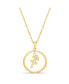 Фото #7 товара kensie gold-Tone Dangle Round Initial Pendant Necklace