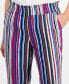 Фото #7 товара Petite High Rise Striped Pull-On Pants