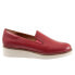 Softwalk Whistle S1810-601 Womens Red Leather Slip On Loafer Flats Shoes 11