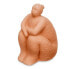 Decorative Figure Orange Dolomite 18 x 30 x 19 cm (4 Units) Lady Sitting