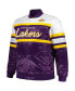 Фото #2 товара Men's Purple, Gold Los Angeles Lakers Big and Tall Heavyweight Full-Snap Satin Jacket