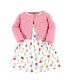 Фото #2 товара Toddler Girls Cotton Dress and Cardigan Set, Spring Tulips