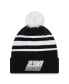 Фото #1 товара Men's Black, White Kurt Busch Knit Pom Cuff Beanie