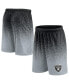 Фото #1 товара Men's Black/Silver Las Vegas Raiders Ombre Shorts