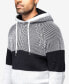 ფოტო #4 პროდუქტის Men's Color Blocked Hooded Sweater