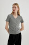 Фото #4 товара Футболка Defacto Slim Fit Neck Shortsleeve