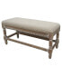 Фото #1 товара Moultrie Linen and Fir Wood Upholstered Bench