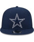 Фото #1 товара Men's Navy Dallas Cowboys Main Trucker 9FIFTY Snapback Hat