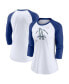 Фото #2 товара Women's White, Royal Los Angeles Dodgers Next Up Tri-Blend Raglan 3/4 -Sleeve T-shirt