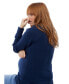 Фото #2 товара Maternity Cowl Neck Tunic Sweater