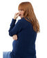 ფოტო #2 პროდუქტის Maternity Cowl Neck Tunic Sweater