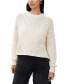 Фото #3 товара Women's Mozart Chevron-Stitch Cropped Cotton Sweater