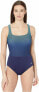 Фото #1 товара TYR 264797 Women's Scoop Neck Controlfit Turquoise One Piece Swimsuits Size 8