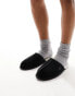 UGG scuff slippers in black suede