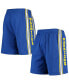 Фото #1 товара Men's Royal Golden State Warriors Hardwood Classics Primary Logo Swingman Shorts