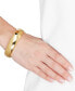 ფოტო #2 პროდუქტის Polished Tube Hinge Wide Bangle Bracelet in 18k Gold-Plated Sterling Silver