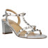 Фото #3 товара VANELi Midge Metallic Studded Wedding Block Heels Womens Silver Dress Sandals 3