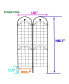 Rustproof Rose Trellis for Climbing Plants 86.7"x19.7"