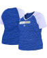 ფოტო #1 პროდუქტის Women's Royal Los Angeles Dodgers Plus Size Space Dye Raglan V-Neck T-shirt