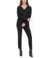 Фото #2 товара Calvin Klein Women's Studded V Neck Long Sleeve Sweater Black S