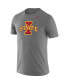 Фото #3 товара Men's Heathered Charcoal Iowa State Cyclones Big and Tall Legend Primary Logo Performance T-shirt