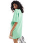 ASOS DESIGN oversized mini t-shirt dress in green ERBSENGRÜN, 38 - фото #4