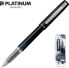 Фото #1 товара Platinum Pióro wieczne Platinum Prefounte Graphite Blue, M, w plastikowym opakowaniu, na blistrze, granatowe