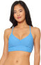 Фото #1 товара Jessica Simpson 259286 Women's Rose Bay Textured Midkini Bikini Top Size Medium