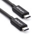 StarTech.com 0.5m Thunderbolt 3 (40Gbps) USB-C Cable - Thunderbolt - USB - and DisplayPort Compatible - Male - Male - 0.5 m - Black - Nickel - 40 Gbit/s