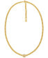 Фото #2 товара Michael Kors silver-Tone or Gold-Tone Brass Pave Charm Chain Necklace