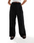 Фото #5 товара Vero Moda Petite wide leg dad trousers in black