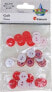 Фото #1 товара Titanum Guziki plastikowe okrągłe 15mm czerwone mix 30szt