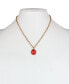 Фото #3 товара Gold-Tone Red Ladybug Pendant Necklace, 19" + 3" extender