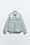 Trf oversize denim overshirt