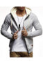 ფოტო #3 პროდუქტის Men's Slimfit Hooded Jacket | Modern Stylish Fullzip Longsleeve Hoodie Sweatshirt | Brown | S-Size