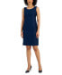 Jacquard Framed Sheath Dress Suit, Available Regular and Petite Sizes