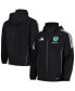 Men's Black Seattle Sounders FC Tiro 24 Full-Zip Hoodie Rain Jacket