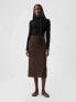 Vegan Suede Midi Skirt