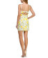 ფოტო #5 პროდუქტის Juniors' Floral-Sequin Sleeveless Dress