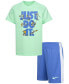 Фото #1 товара Комплект Nike для малышей Джаст Ду Ит с футболкой и шортами двухштучный Дри-Фит