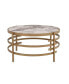 32.48" Modern Round Coffee Table with Sintered Stone Top