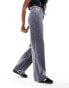 Фото #4 товара Stradivarius STR wide leg jean in grey wash