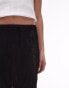 Topshop plisse lace mix jersey skirt in black